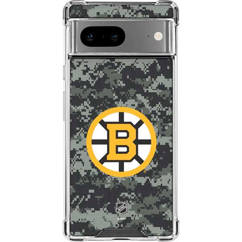 NHL Boston Bruins Camo Google Pixel 8 Clear Case